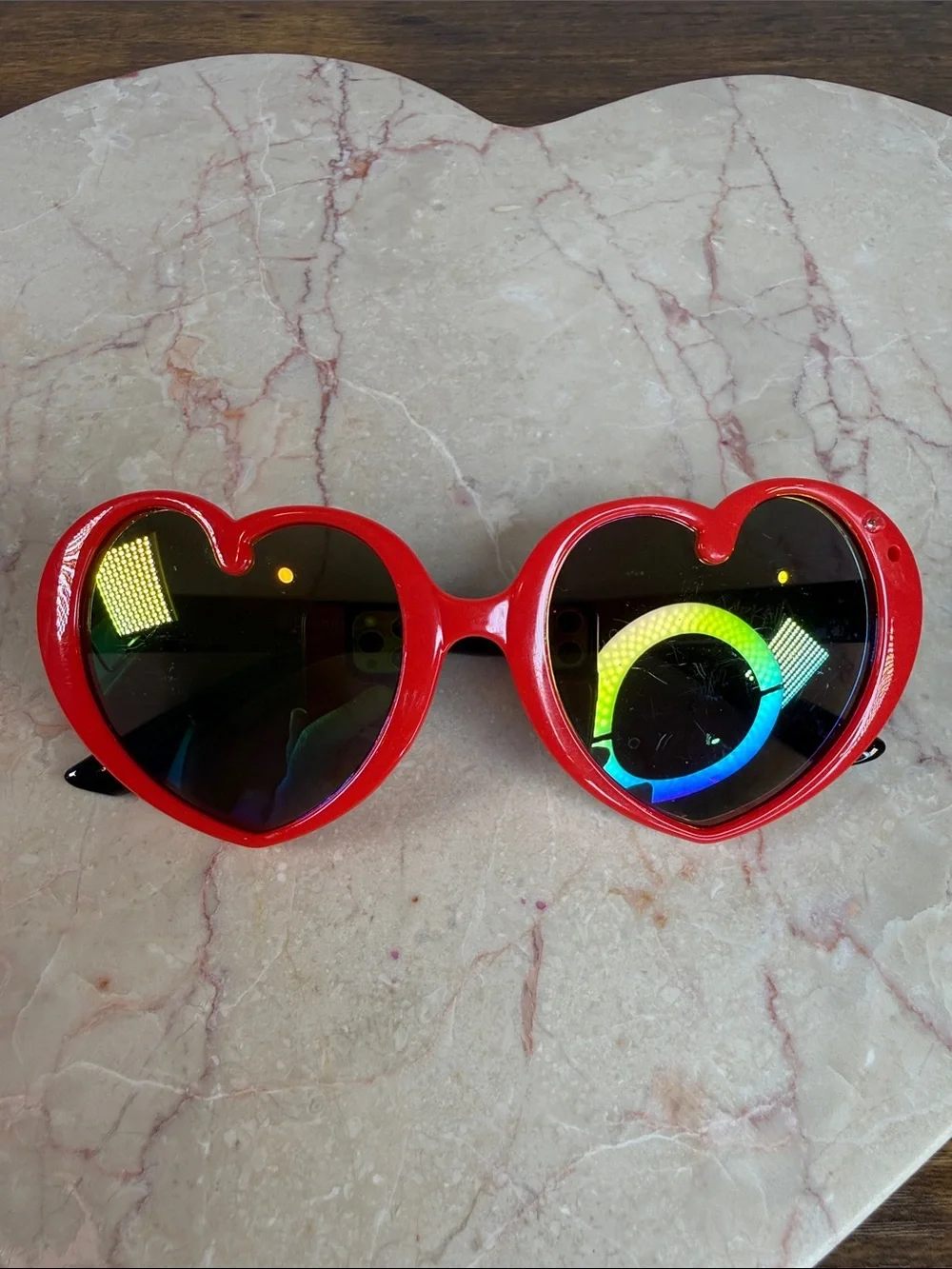 Minnie Mouse Kids Red Heart-Shaped Sunglasses - Fun Polarized Lenses